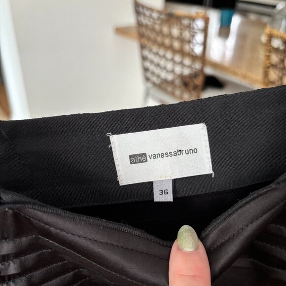 Athe Vanessa Bruno Black 100% Silk Elegant Black Cocoon Dress - Picture 7 of 14